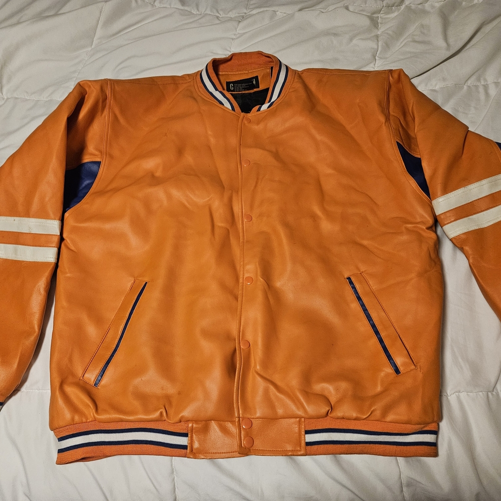 Check-In Jacket Orange Men's Size XL with Snake On The Back